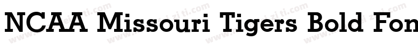 NCAA Missouri Tigers Bold Font字体转换